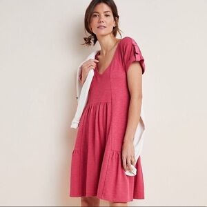 Anthropologie Kathie Flounced Mini Dress
